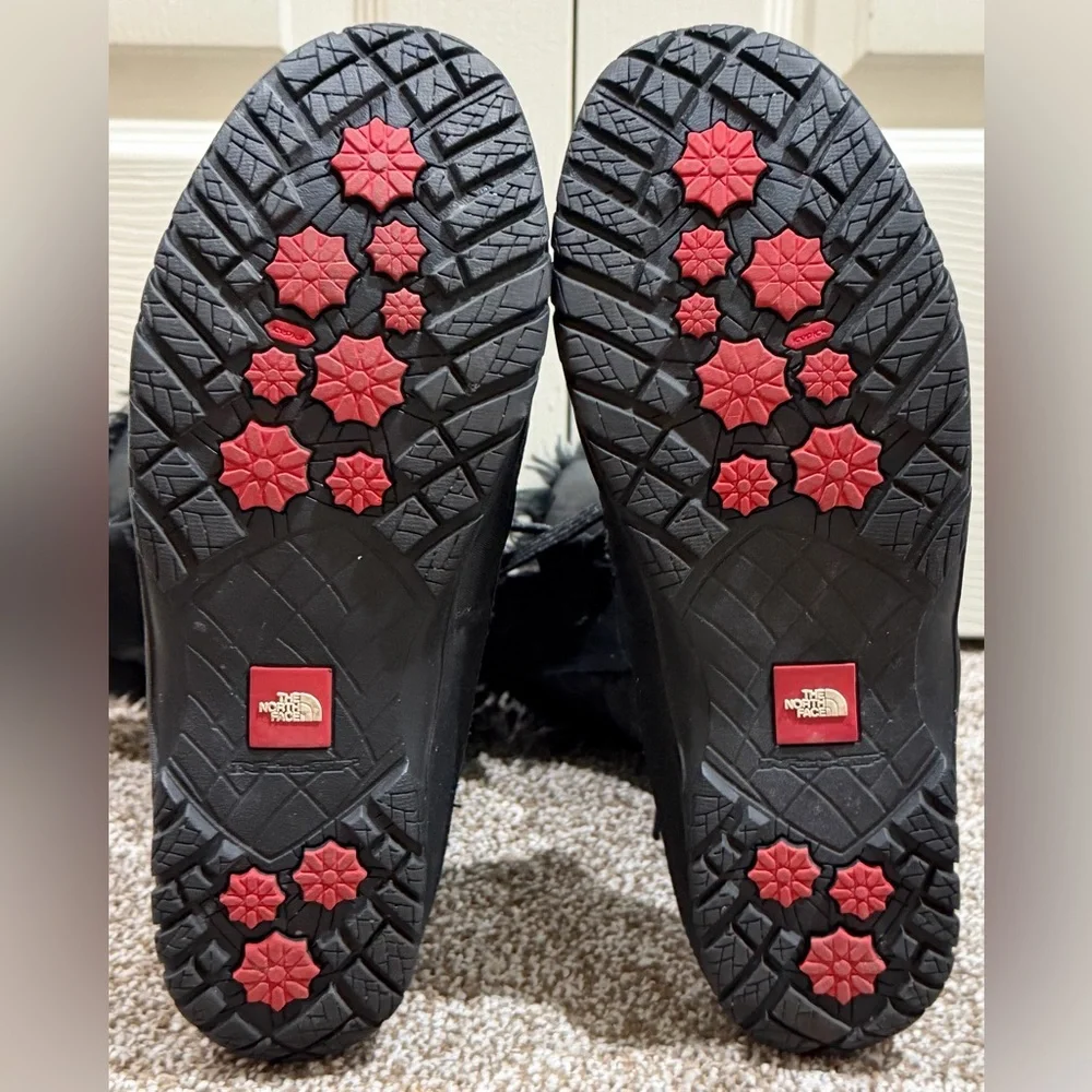 The North Face Boots Womens Size 8.5 Black Winter Snow Fur Waterproof 200g A0Z3